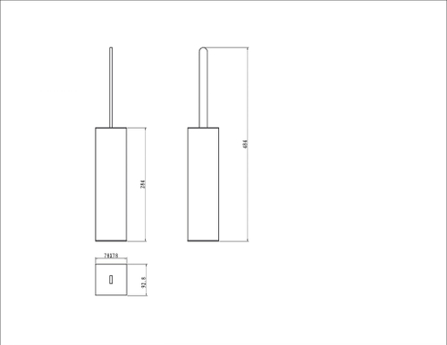 Boheme Ерш напольный квадратный золото