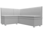 Диван кухонный угловой Уют левый угол, Белый, Экокожа, 28384L