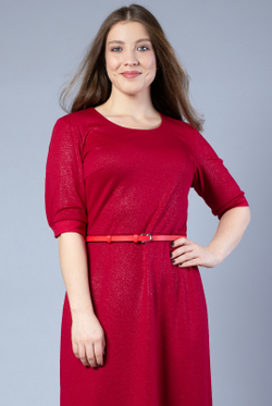 Платье женское 1076Аа, блеск бордо #359ББо051076Аа
