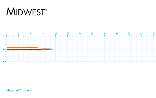 Бор твердосплавный Midwest - 409 FG 7801 T&F