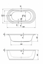 Ванна акриловая отдельностоящая Kolpa San LIBERO 180, BASIS раз без (в комплекте с каркасом, С/П)