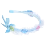 Ободок для волос детский «БАМБИ БУМ», цветочки, цвет розовый, лавандовый и голубой, 1.5см