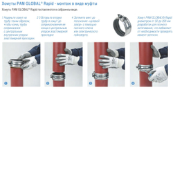 Хомут соединительный D40мм Rapid-S-W2, PAM-GLOBAL, Франция