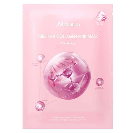 JMsolution Укрепляющая маска с коллагеном для сияния кожи Pure Fish Collagen Pink Mask