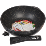 Сотейник алюминий, 26 см, антиприг, Горница, Гранит, ст2612аг, съем руч