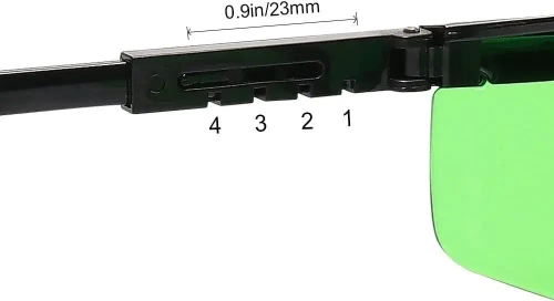 Очки зеленые для лазерного уровня, в противоударном чехле