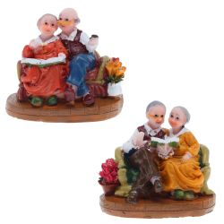 GAEM Фигурка декоративная "Бабушка с дедушкой", L8 W6 H7 см, 2в.