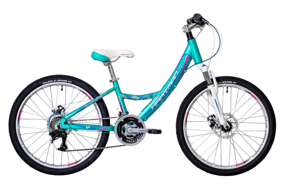 Велосипед Hartman Alba Pro Disc 24"  (2024) бирюзовый/голубой