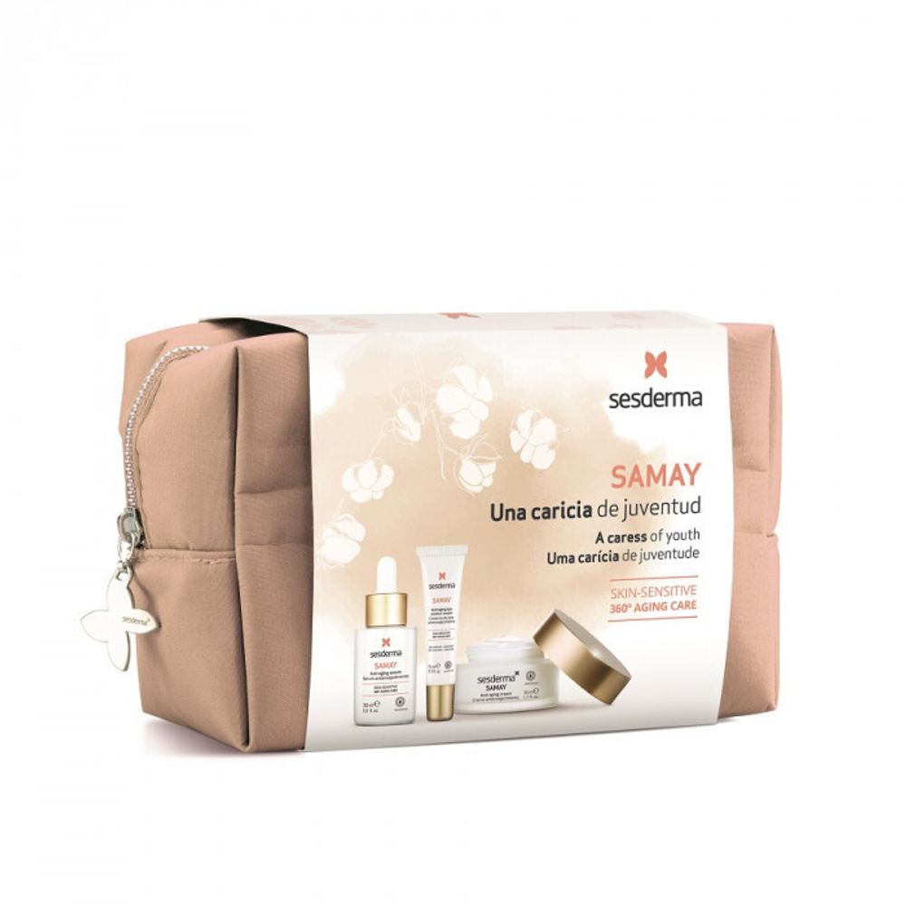 Sesderma SAMAY Подарочный набор - Сыворотка, 30 мл + Крем антивозрастной, 50 мл + Крем-контур для зоны вокруг глаз, 15 мл + Косметичка
