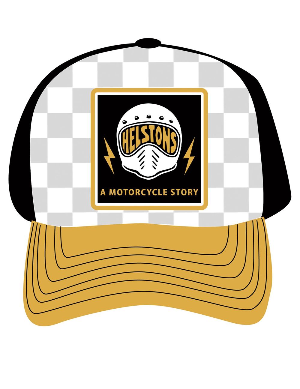 Cap Helmet Racing / Желто-черный