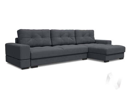 Диван угловой Полярис 3 (ДУ) LUMA 24 (графитовый)
