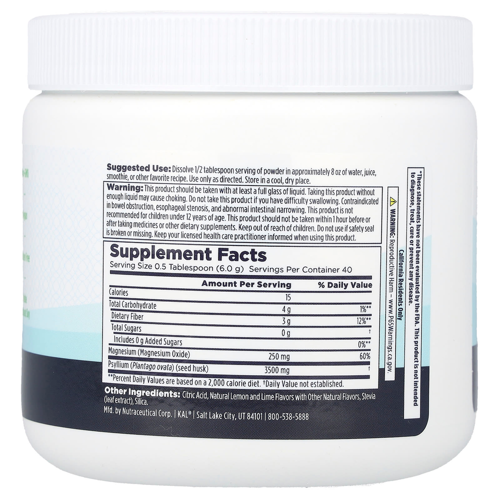 KAL, Cleanout Magnesium Powder, лимон и лайм, 240 г (8,5 унции)