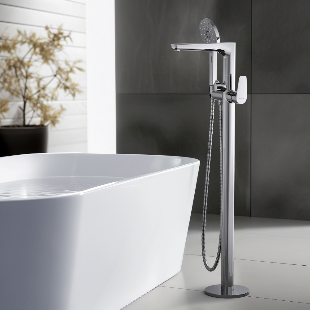 Смеситель для ванны напольный (внешняя и скрытая часть) AQUATEK AQ1145CR БЕТТА