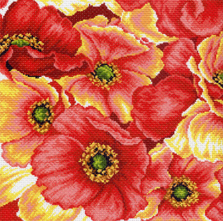 "Маки"-1246 канва с рисунком