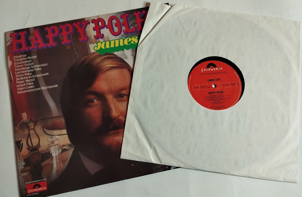 Винтажная виниловая пластинка LP James Last Happy Polka (Germany 1971) (Club Edition)