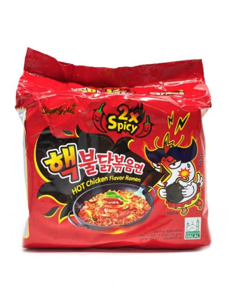 Лапша Samyang Острая курица 2xSpicy 140 г 5 шт