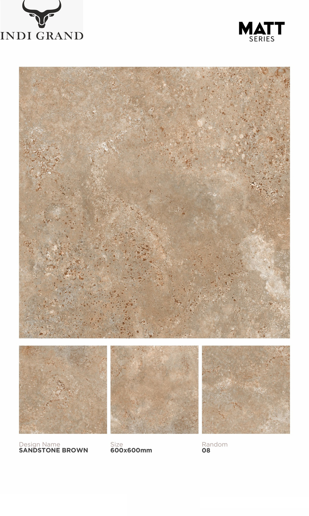 Керамогранит matt 60х60 sandstone brown