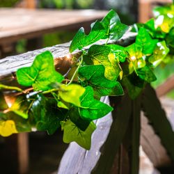 USL-S-135-PT2000 IVY Садовая гирлянда на солнечной батарее Плющ. 20 светодиодов. Теплый белый свет. 1xАА Ni-Mh аккумулятор в-к. IP44. TM Uniel