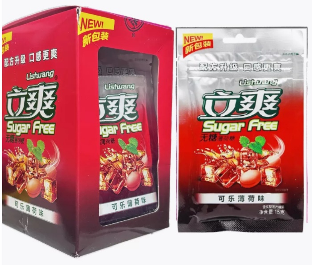 Конфеты Sugar Free Газировка -Мята 12шт*15гр