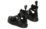 Dr.Martens Dr. Martin Geraldo leather flat-bottomed Baotou Roman sandals for men and women in the same style black