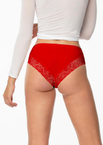 Трусики-бразилиана Cheekie (Размер: L) (Цвет: красный)