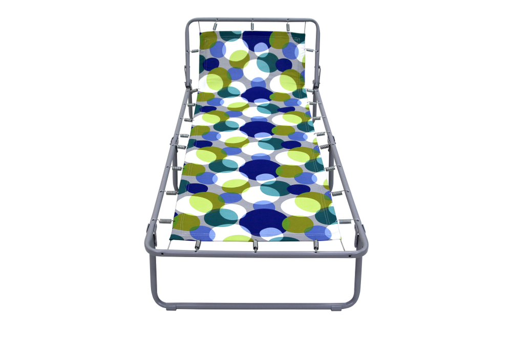 Кровать раскладная Юниор жесткая арт.С89/44 (цвет ткани разноцветный рис.круги (4 шт. в уп.)