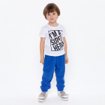 Брюки д/мальчика флис А.БФ-0417/1ф, р.128, синий, 9228948 (Детрик)