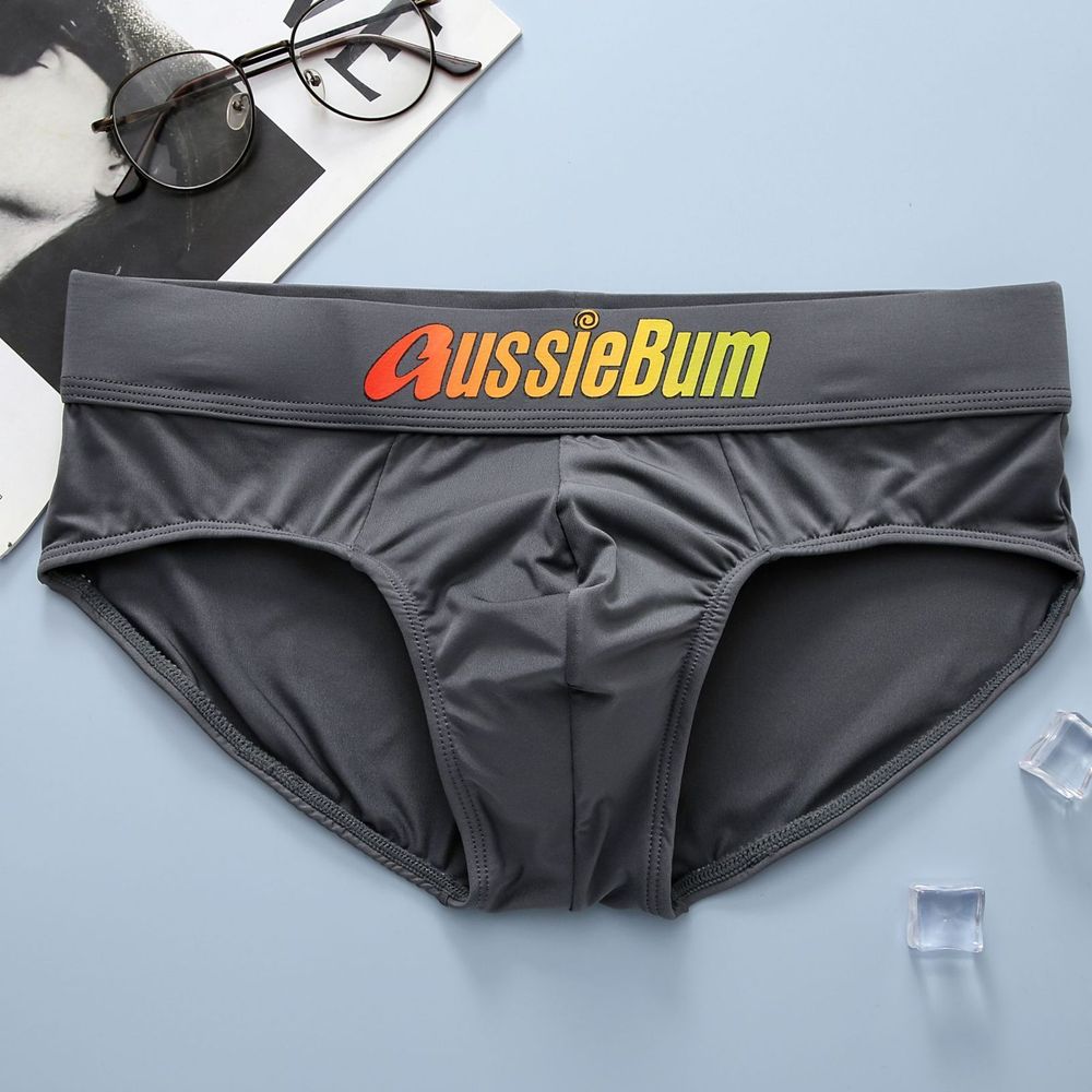 Трусы мужские плавки брифы серые AussieBum