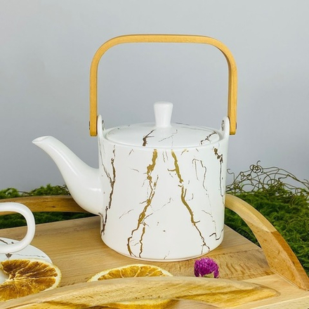 Lenardi 133-425 Чайник заварочный 800мл в под.уп.(х12)Фарфор