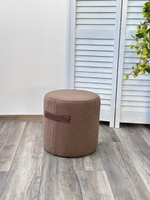 Пуф для гостиной М-City DISAUR Харта (Harta) Nini-02 Тауп, Барашек, Tks-03 Темно-Коричневый, Экокожа