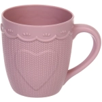 Кружка пластиковая 350мл «SEGRETO» Сердце 9,5*10см пыльная роза