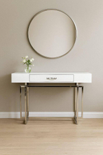 Консоль с ящиком Гарда серебро