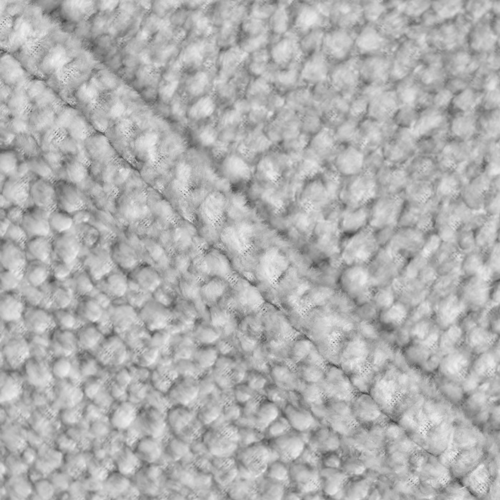 Модуль мягкий угловой Miracle велюр/букле, VT shape silver, 82x81x24 см