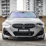 Карбоновая губа переднего бампера для BMW 2 серии G42 2021-2024 БМВ обвес