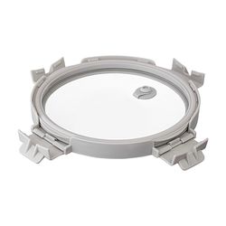 Контейнер для запекания и хранения круглый Click Glass, 650 мл, светло-серый