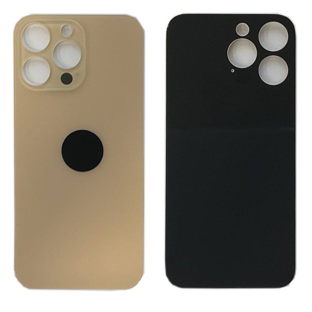 Задняя крышка для Apple iPhone 14 Pro Max Золото (стекло, широкий вырез под камеру)