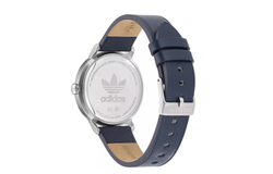 Adidas Originals Wrist Watch Quartz Movement Leather Strap 38mm Blue Dial Unisex 50m Water Resistant