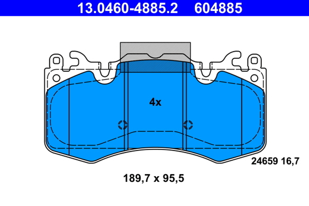 ATE - 13046048852-ATE - Brake Pad Set, disc brake