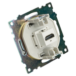 Розетка HDMI 2.1, Type A (механизм), STEKKER GLS00-7118-03, серия Катрин, серебро 50061