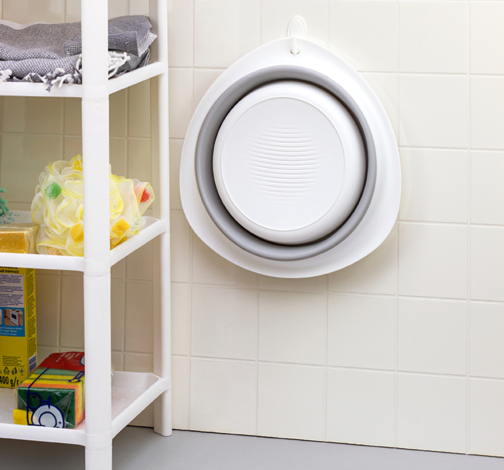 Таз ФЛЕКС 10 л складной, отверстие для подвешивания, материал- полипропилен, ТЭП М2502