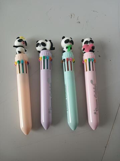 Ручка шариковая многоцветная "Панда", 10цв., 4 вида микс (Комплект 36шт.)