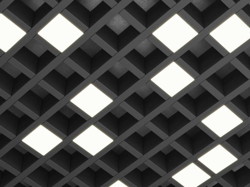 Светильник LED FTP Грильято Домино х3 50х50 (35х35) 6Вт 4000К IP20 330Лм DARKLUM