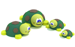 Резиновая фигура 3D Черепашка для детских площадок