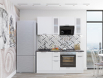 Прямая модульная кухня Флэт Плюс-01 White In 2S - Белый 2140*1800*600