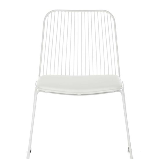 Стул Vivo металический белый с подушкой