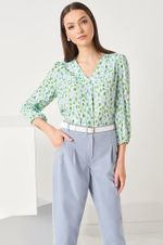 22845 Блузка женская (молочный принт)