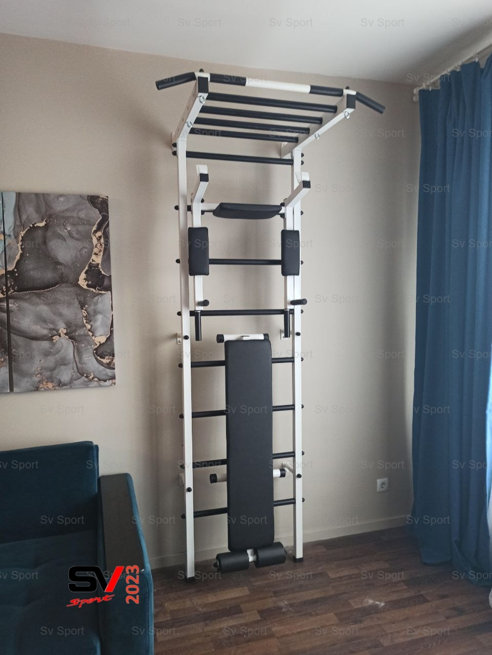 Монтаж шведской стенки Sv Sport в пеноблочные, газоблочные стены