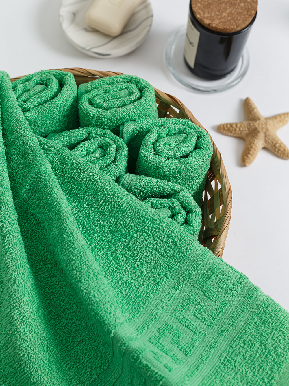 Полотенце махровое, г/к, 40х70, арт. ВТ 40-70Г, 380 гр/м2, цвет: 601-салатовый,