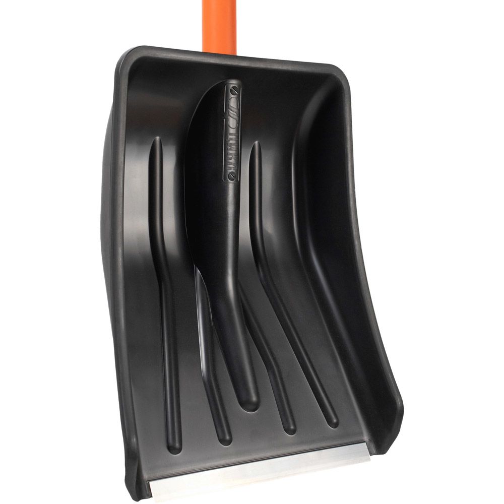 ЛОПАТА СНЕГ. АВТОМОБ. "АВТОВИТЯЗЬ" 280 Х 370 ММ (1/10) С МЕТАЛ.ЧЕРЕНКОМ и РУЧКОЙ, МЕТ. ПЛАСТ. "ЦИКЛ"