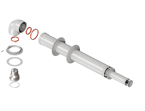 Комплект Royal Thermo: дымоход коаксиальный 60/100-1000мм универсальный + old Navien Deluxe 75/100